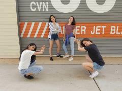 Girls in Meth's group posing Girls in Meth's group posing