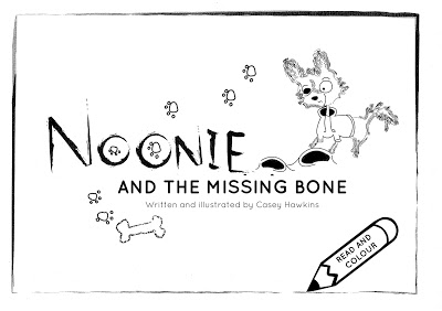 The original front cover of Noonie and the missing bone Noonie - front cover